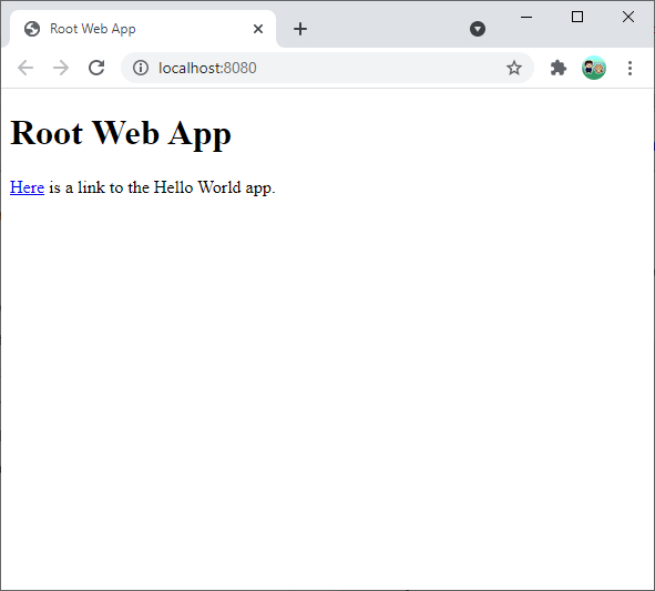 Tomcat root web app
