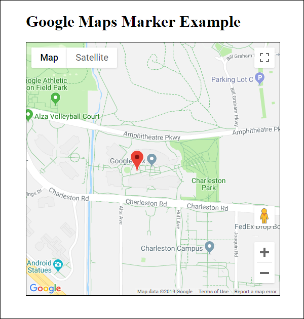 Google Map with marker