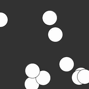10 bouncing circles