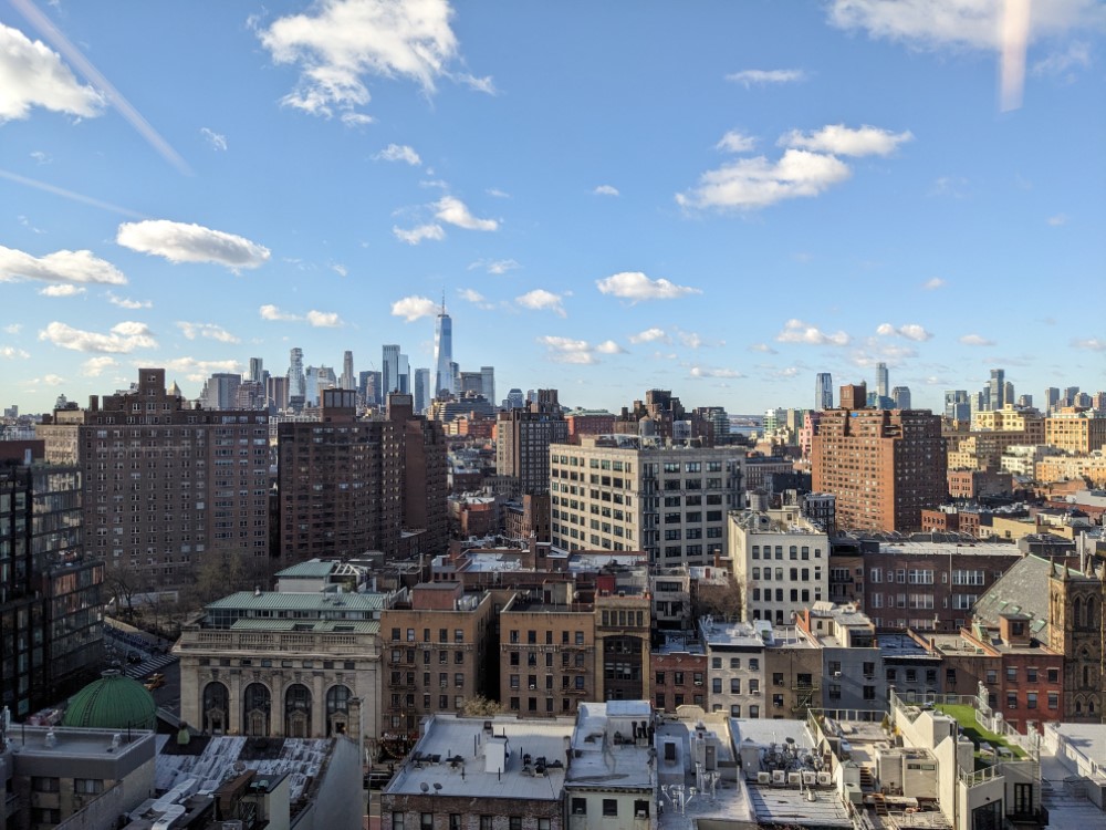 New York skyline.