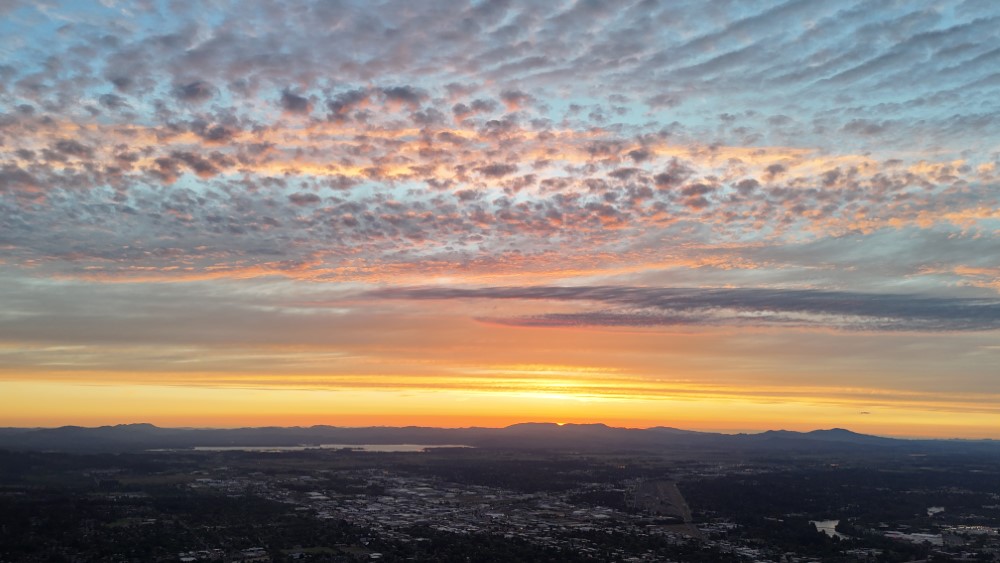 Sunset from a drone.