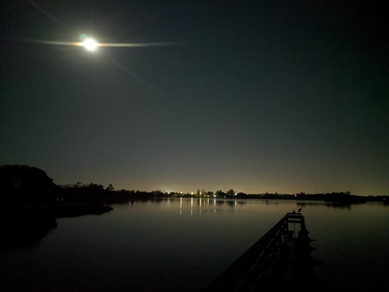 lake at night