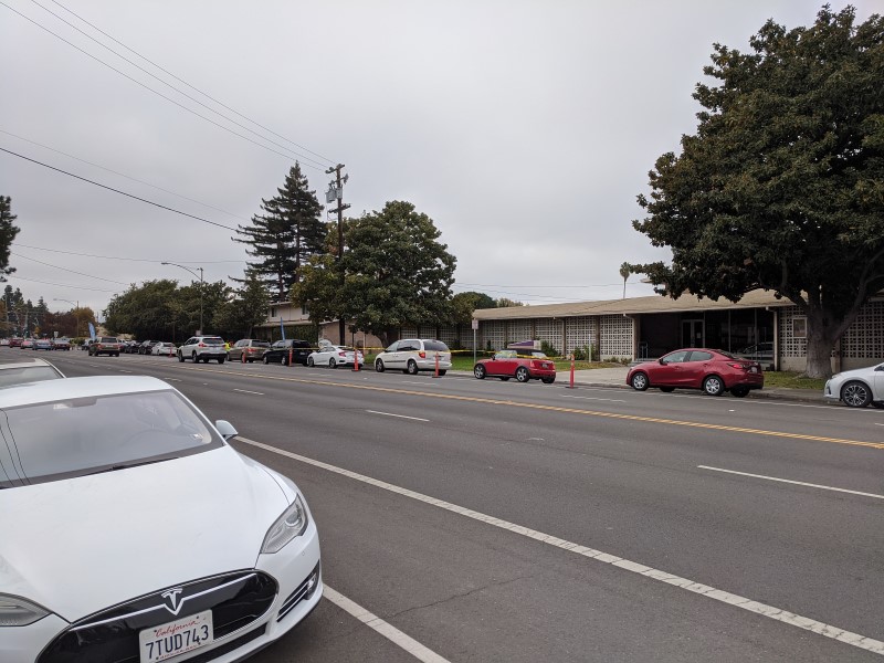 line of cars