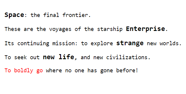 styled Star Trek speech