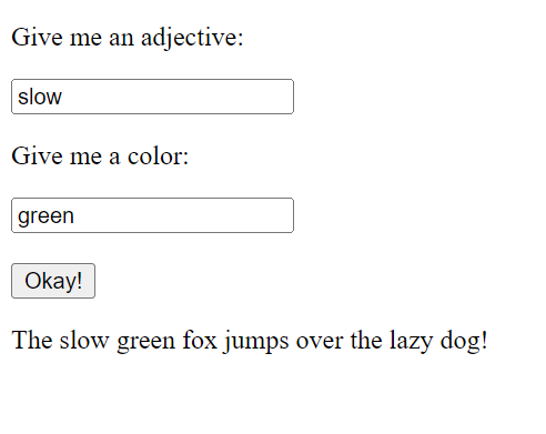 mad libs game