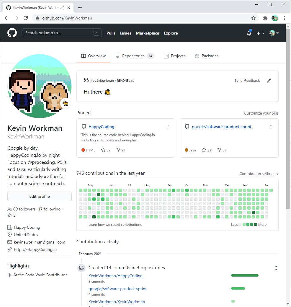 GitHub profile