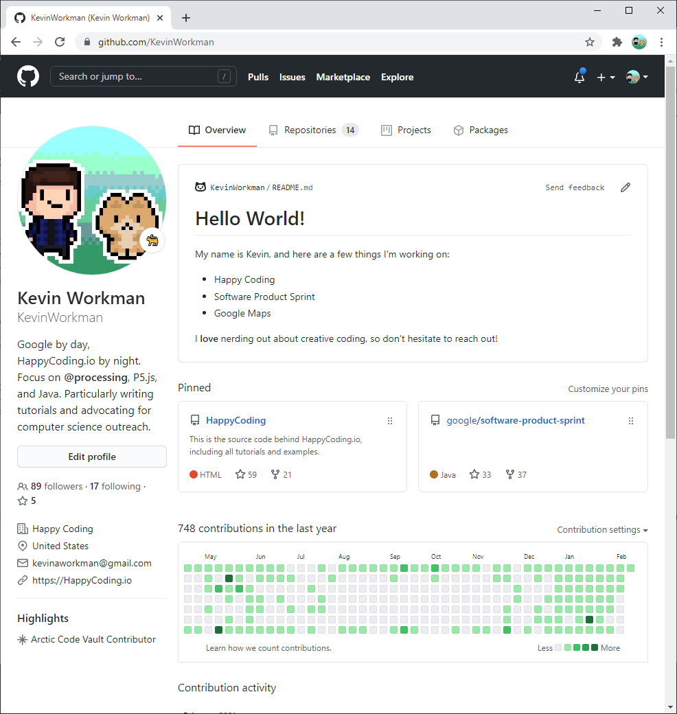 GitHub profile