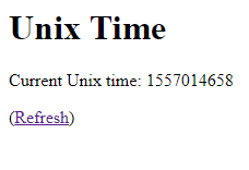 Unix time webpage