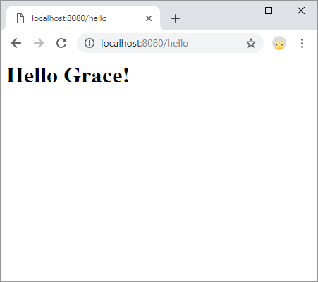 hello Grace webpage