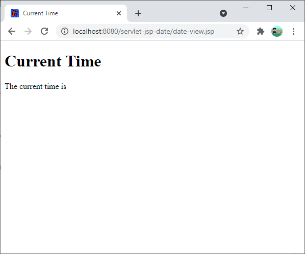 blank current time webpage