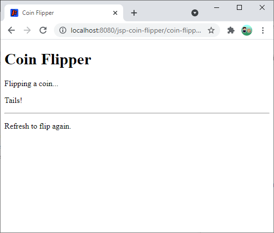 coin flipper webpage