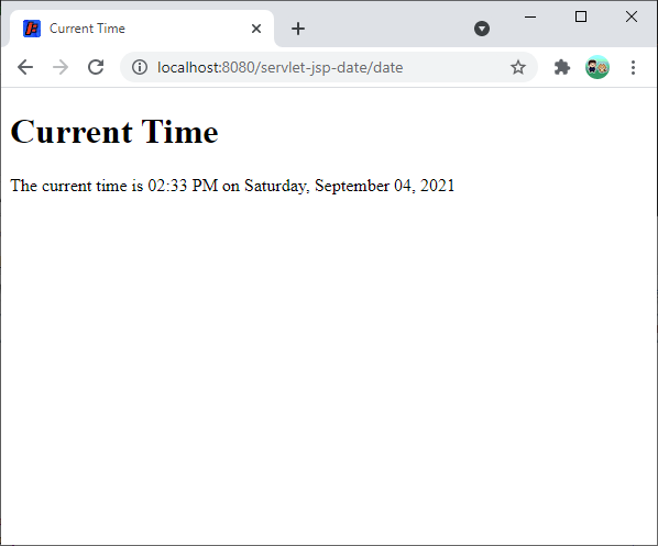 current time webpage