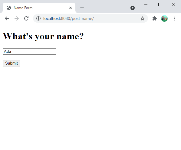 simple name form