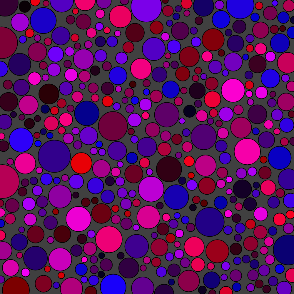 red and blue circles
