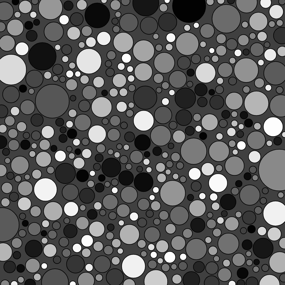 black and white circles