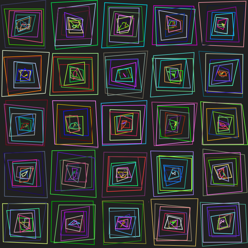 Randomly colored squares