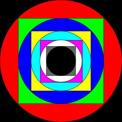 circle and square design