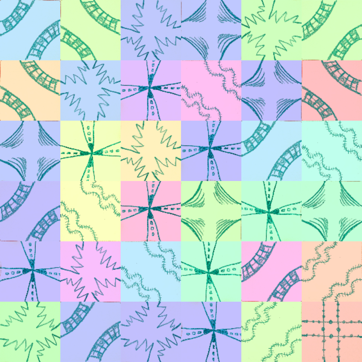 pastel truchet tiles