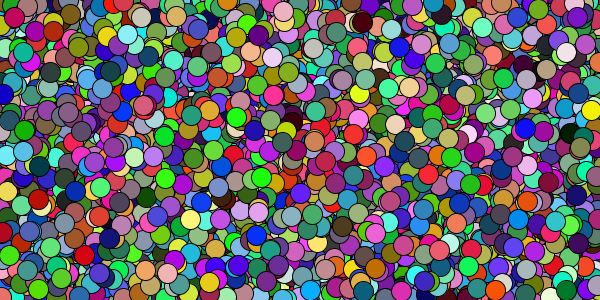 randomly colored circles